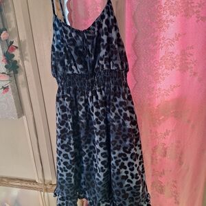 Blue Leopard Sundress